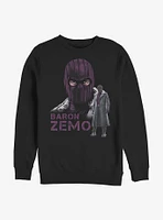 Marvel The Falcon And Winter Soldier Masked Zemo Crew Sweatshirt