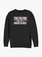 Marvel The Falcon And Winter Soldier Spray Paint Logo Crew Sweatshirt