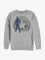 Marvel The Falcon And Winter Soldier Shield Lockup Crew Sweatshirt