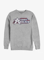 Marvel The Falcon And Winter Soldier Walker Logo Crew Sweatshirt