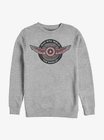 Marvel The Falcon And Winter Soldier Wield Shield Crew Sweatshirt