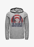 Marvel The Falcon And Winter Soldier Shield Outline Hoodie