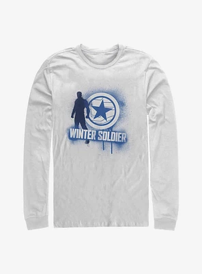 Marvel The Falcon And Winter Soldier Name Spray Paint Long-Sleeve T-Shirt