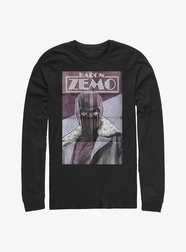 Marvel The Falcon And Winter Soldier Zemo Poster Long-Sleeve T-Shirt