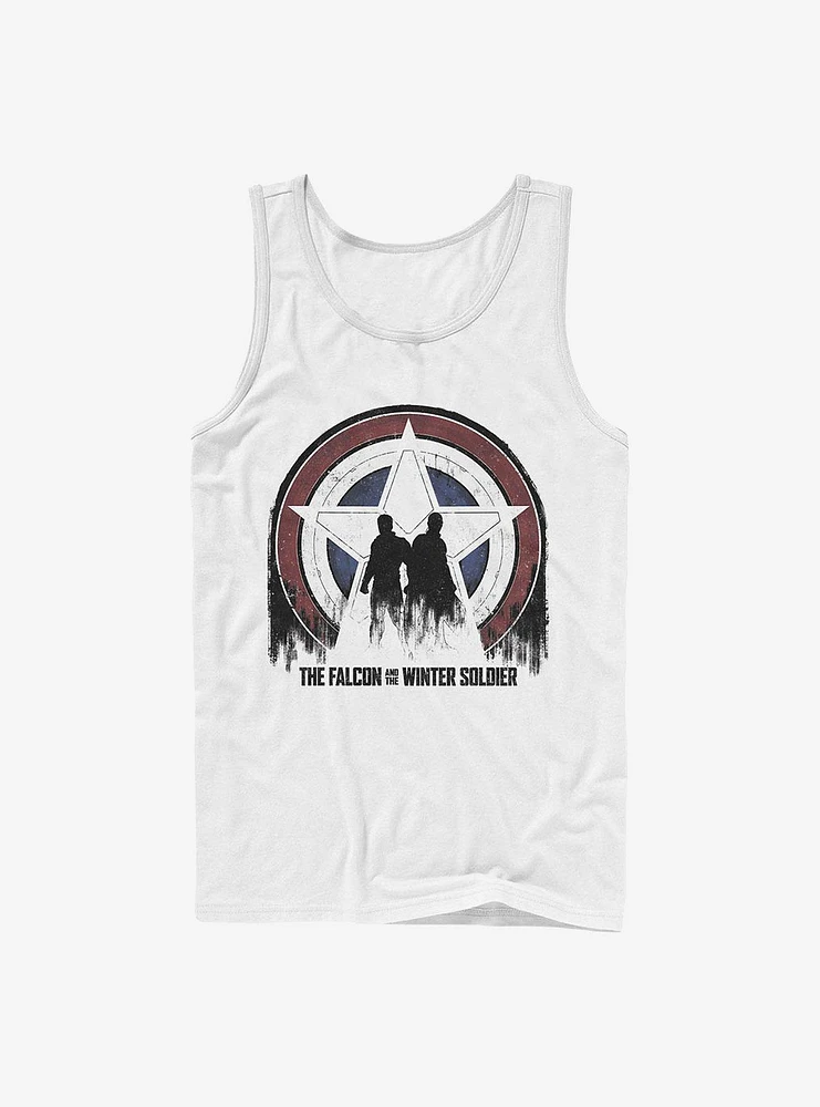 Marvel The Falcon And Winter Soldier Silhouette Shield Tank