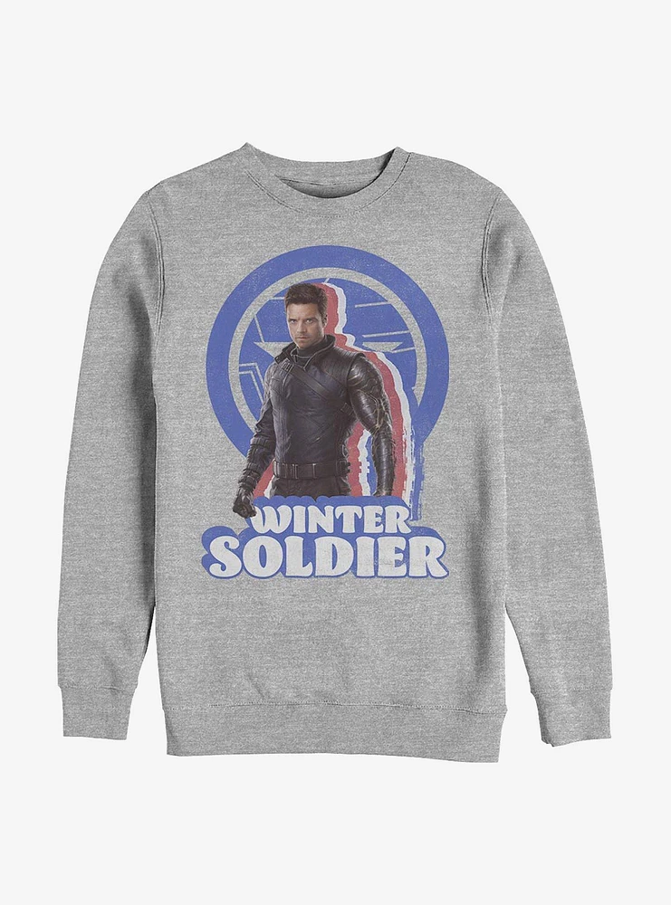 Marvel The Falcon And Winter Soldier Bucky Pose Crew Sweatshirt