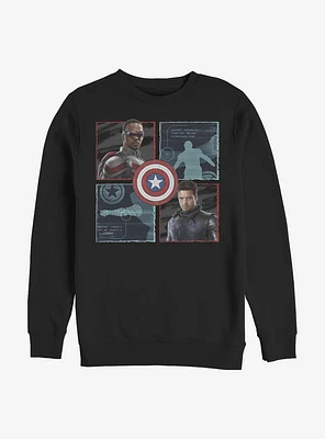 Marvel The Falcon And Winter Soldier Hero Box Up Crew Sweatshirt