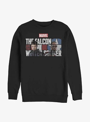 Marvel The Falcon And Winter Soldier Logo Fill Crew Sweatshirt