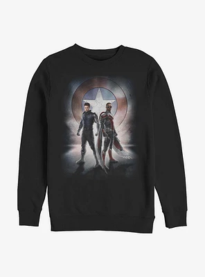 Marvel The Falcon And Winter Soldier Team Poster Crew Sweatshirt