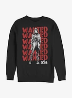 Marvel The Falcon And Winter Soldier Wanted Repeating Carter Crew Sweatshirt