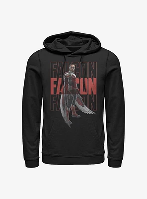 Marvel The Falcon And Winter Soldier Repeating Name Hoodie