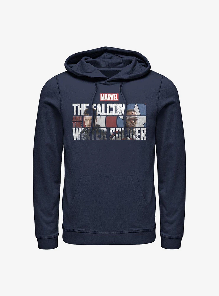 Marvel The Falcon And Winter Soldier Logo Fill Hoodie