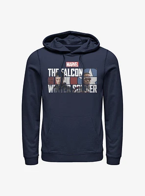 Marvel The Falcon And Winter Soldier Logo Fill Hoodie