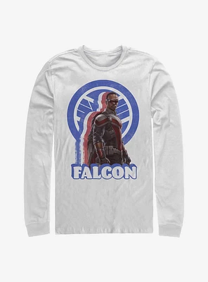 Marvel The Falcon And Winter Soldier Pose Logo Long-Sleeve T-Shirt