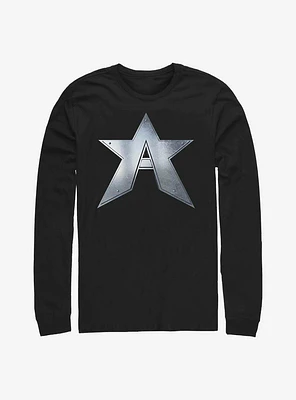 Marvel The Falcon And Winter Soldier John Walker Captain Symbol Long-Sleeve T-Shirt