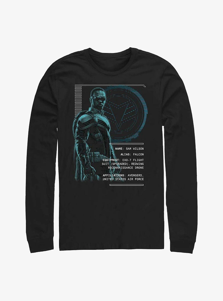 Marvel The Falcon And Winter Soldier Sam Wilson Specs Long-Sleeve T-Shirt