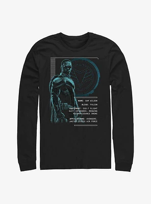 Marvel The Falcon And Winter Soldier Sam Wilson Specs Long-Sleeve T-Shirt