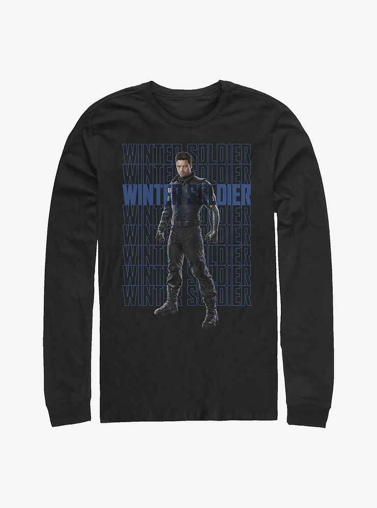 Marvel The Falcon And Winter Soldier Repeating Long-Sleeve T-Shirt