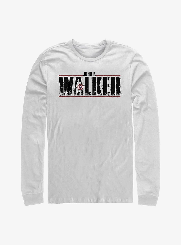 Marvel The Falcon And Winter Soldier Walker Logo Painted Long-Sleeve T-Shirt