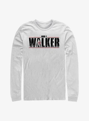 Marvel The Falcon And Winter Soldier Walker Logo Painted Long-Sleeve T-Shirt