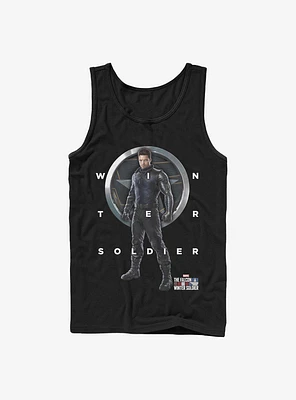 Marvel The Falcon And Winter Soldier Bucky Grid Text Tank