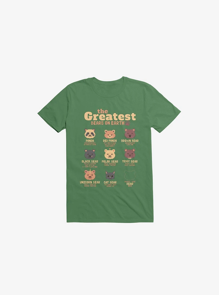 Greatest Bears: Insert Your Bear Kelly Green T-Shirt