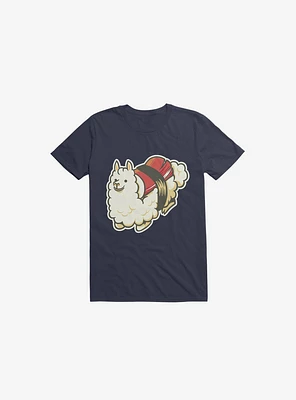 Alpaca Sushi Niguiri III Navy Blue T-Shirt