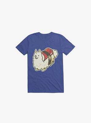 Alpaca Sushi Niguiri III Royal Blue T-Shirt