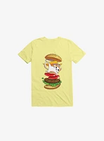 Hamburger Cat Corn Silk Yellow T-Shirt