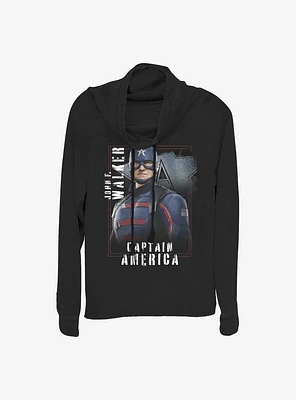 Marvel The Falcon And Winter Soldier Captain America John F. Walker Cowlneck Long-Sleeve Girls Top
