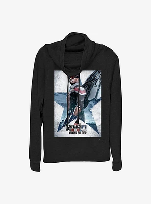 Marvel The Falcon And Winter Soldier Poster Cowlneck Long-Sleeve Girls Top