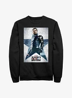 Marvel The Falcon And Winter Soldier Bucky Poster Crew Sweatshirt
