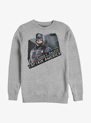 Marvel The Falcon And Winter Soldier Captain John Walker Crew Sweatshirt