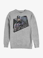 Marvel The Falcon And Winter Soldier Captain John Walker Crew Sweatshirt