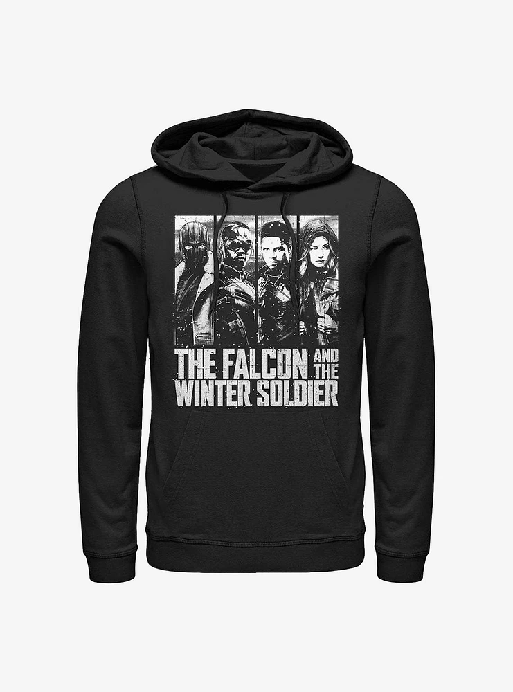 Marvel The Falcon And Winter Soldier Character Panel Hoodie