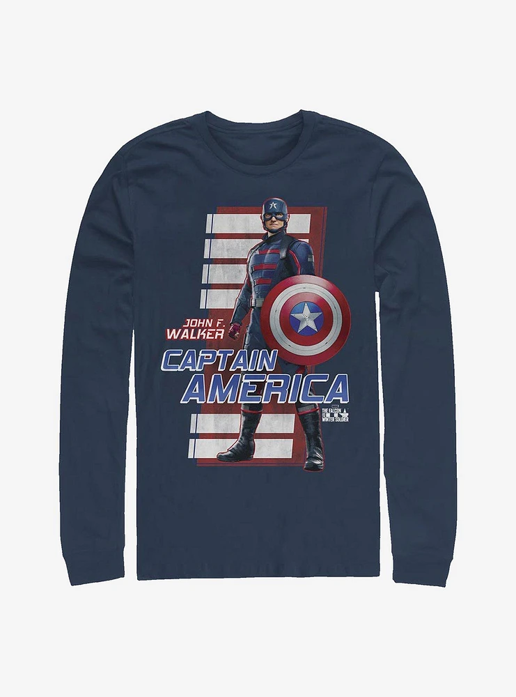 Marvel The Falcon And Winter Soldier John F. Walker Captain America Long-Sleeve T-Shirt