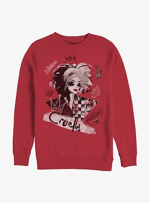 Disney Cruella Artsy Crew Sweatshirt