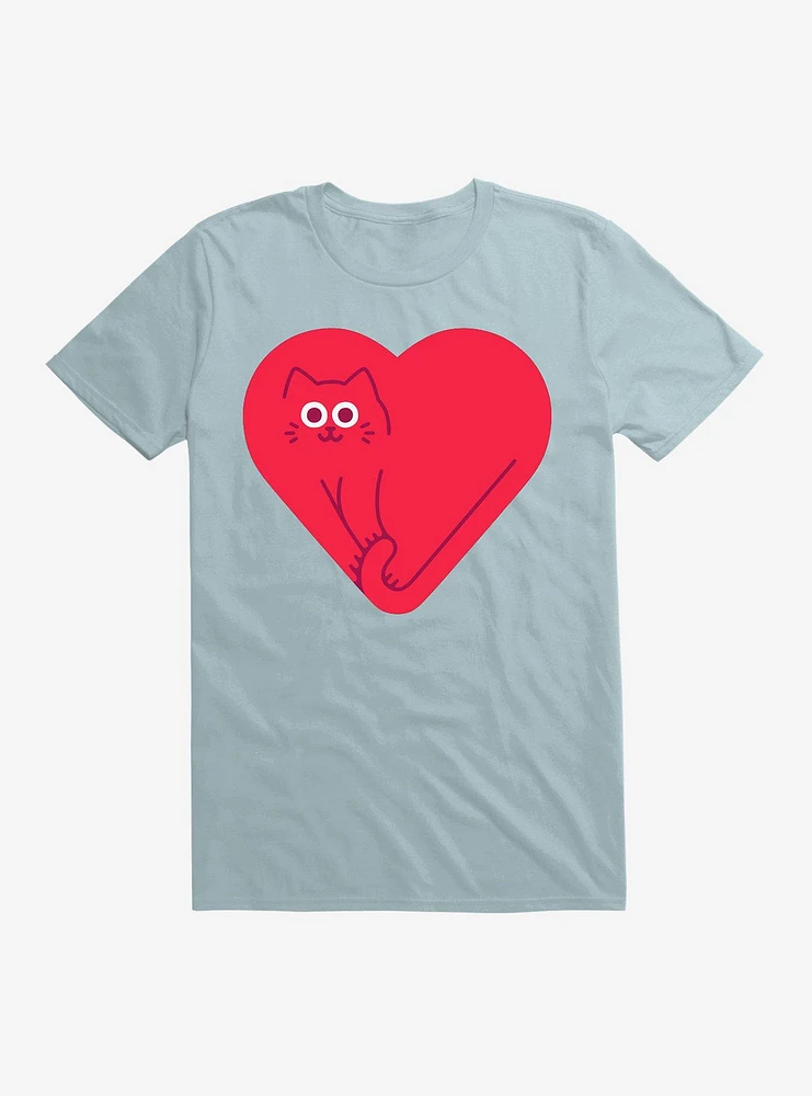 Cute Cat Heart T-Shirt