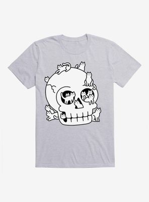 Skull Is Full Of Cats Doodle T-Shirt