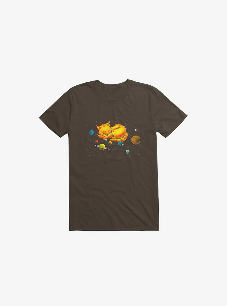 The Center Of MY Universe Cat Brown T-Shirt