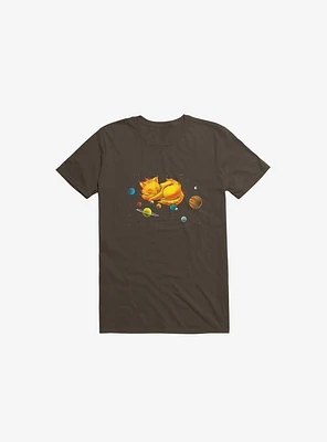 The Center Of MY Universe Cat Brown T-Shirt