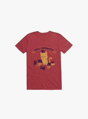 Chaos Coordinator Cat Red T-Shirt