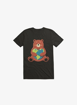 Earth Love Bear Black T-Shirt