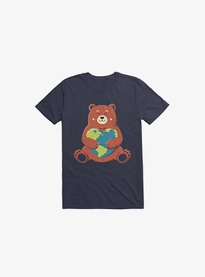 Earth Love Bear Navy Blue T-Shirt