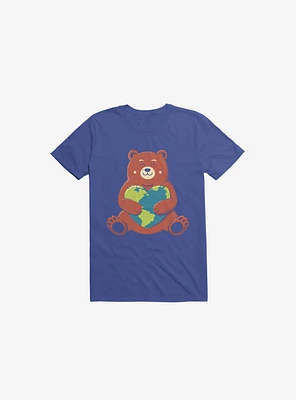 Earth Love Bear Royal Blue T-Shirt