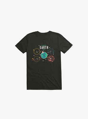 Happy Earth Day Black T-Shirt