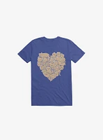 I Love Cats Heart Royal Blue T-Shirt