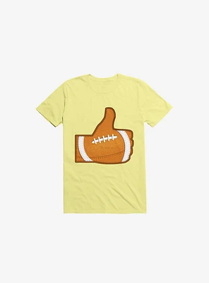 I Love Football 2.0 Corn Silk Yellow T-Shirt
