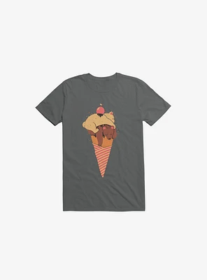 Ice Cream Bears Charcoal Grey T-Shirt