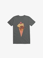 Ice Cream Bears Charcoal Grey T-Shirt